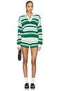 view 5 of 6 Retreat Stripe Knit Short in College Green Stripe