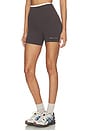 view 3 of 6 Stellar 5 Inch Biker Short in Coffee & Whisper White