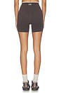 view 4 of 6 Stellar 5 Inch Biker Short in Coffee & Whisper White