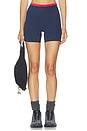view 1 of 6 Rapid 5 Inch Bike Short in Dark Navy & Tomato