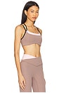 view 2 of 4 Distortion Sports Bra in Clay & Chalk Pink