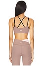 view 3 of 4 Distortion Sports Bra in Clay & Chalk Pink