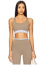 view 1 of 4 Frequency Sports Bra in Fawn & Dusty Blue