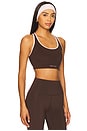 view 2 of 4 Stellar Sports Bra in Espresso & Chalk Pink