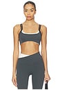 view 1 of 4 Distortion Sports Bra in Asphalt & Whisper White
