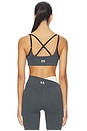 view 3 of 4 Distortion Sports Bra in Asphalt & Whisper White