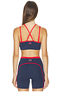 view 3 of 4 Paramount Sports Bra in Dark Navy & Tomato