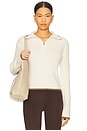 view 1 of 4 Ignite Zip Neck Knit Sweater in Whisper White Cream