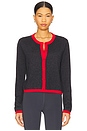 view 1 of 4 Rise Knit Cardigan in Marine Blue