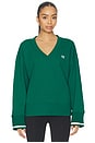 view 1 of 5 Courtside V-neck Sweatshirt in College Green