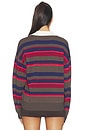 view 3 of 4 Retreat Stripe Collar Knit Pullover in Strawberry Stripe
