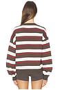 view 3 of 4 Retreat Stripe Sweater in Dark Olive Stripe