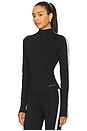 view 2 of 4 Nightfall Quarter Zip Long Sleeve Jacket in Black & Cloud