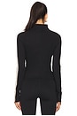 view 3 of 4 Nightfall Quarter Zip Long Sleeve Jacket in Black & Cloud