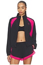view 1 of 5 Stride Jacket in Black & Pink Cosmo