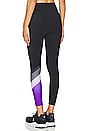 view 3 of 4 Pole Position Cropped Legging in Black & Royal Lilac