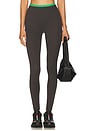 view 1 of 6 Vita Full Length Legging in Caviar & Kelly Green
