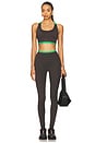 view 5 of 6 Vita Full Length Legging in Caviar & Kelly Green