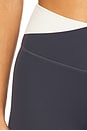 view 6 of 6 Wander Flare Legging in Marine Blue & Whisper White