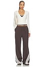 view 5 of 6 Radius Pant in Coffee & Whisper White