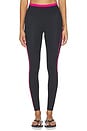 view 2 of 6 Rapid Full Length Legging in Black & Cosmo Pink