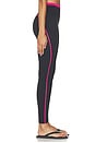 view 3 of 6 Rapid Full Length Legging in Black & Cosmo Pink