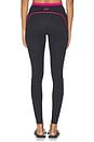 view 4 of 6 Rapid Full Length Legging in Black & Cosmo Pink