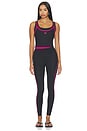 view 5 of 6 Rapid Full Length Legging in Black & Cosmo Pink