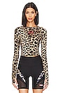 view 1 of 5 DOWNFORCE 탑 in Leopard