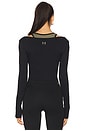 view 3 of 4 Sutton Long Sleeve Cropped Top in Black