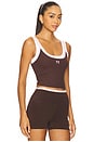 view 2 of 4 Forward Tank Top in Espresso & Chalk Pink