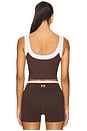 view 3 of 4 Forward Tank Top in Espresso & Chalk Pink