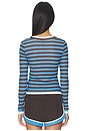view 3 of 4 Serene Stripe Longsleeve Tee in Coffee Stripe
