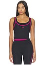 view 1 of 4 Forward Tank Top in Black & Cosmo Pink