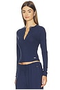 view 2 of 5 TOP MANCHES LONGUES HAVEN in Dark Navy