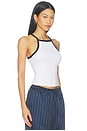 view 2 of 4 Beyond Tank Top in White & Dark Navy