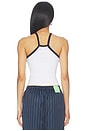 view 4 of 4 Beyond Tank Top in White & Dark Navy