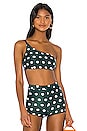 view 1 of 4 One Shoulder Crop Bikini Top in Pebble