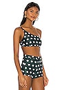view 2 of 4 One Shoulder Crop Bikini Top in Pebble