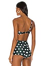 view 3 of 4 One Shoulder Crop Bikini Top in Pebble