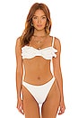 view 1 of 4 Ruffle Balconette Bikini top in Cream
