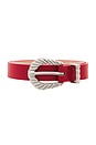 view 3 of 3 Slim Modern Rodeo Belt in Red