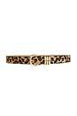 view 1 of 3 Polished Faux Fur Belt in Leopard & Gold