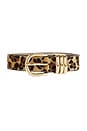 view 3 of 3 Polished Faux Fur Belt in Leopard & Gold