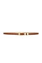 view 2 of 3 Modern Slim Belt in Brown & Gold
