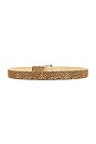 view 2 of 3 Atlas Faux Fur Belt in Leopard & Silver