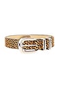 view 3 of 3 Atlas Faux Fur Belt in Leopard & Silver