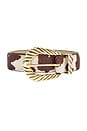 view 3 of 3 Modern Rodeo Belt in Cow & Gold