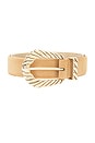 view 3 of 3 Modern Rodeo Belt in Sand Suede & Gold