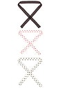view 3 of 4 Organza Tie Scarf 3 Packs in White, Black, And Red